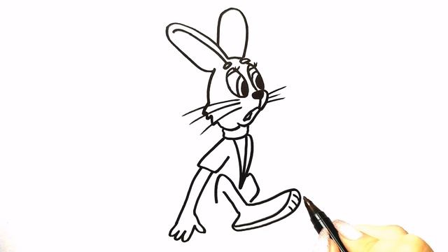 Как нарисовать ЗАЙЦА из мультика НУ ПОГОДИ / Мультик раскраска ЗАЯЦ / Нарисуй Ка смотреть онлайн