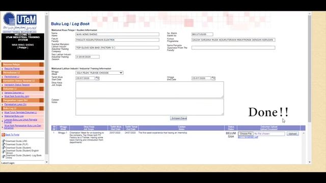 UTeM | Updating Online Log Book in System LI смотреть онлайн
