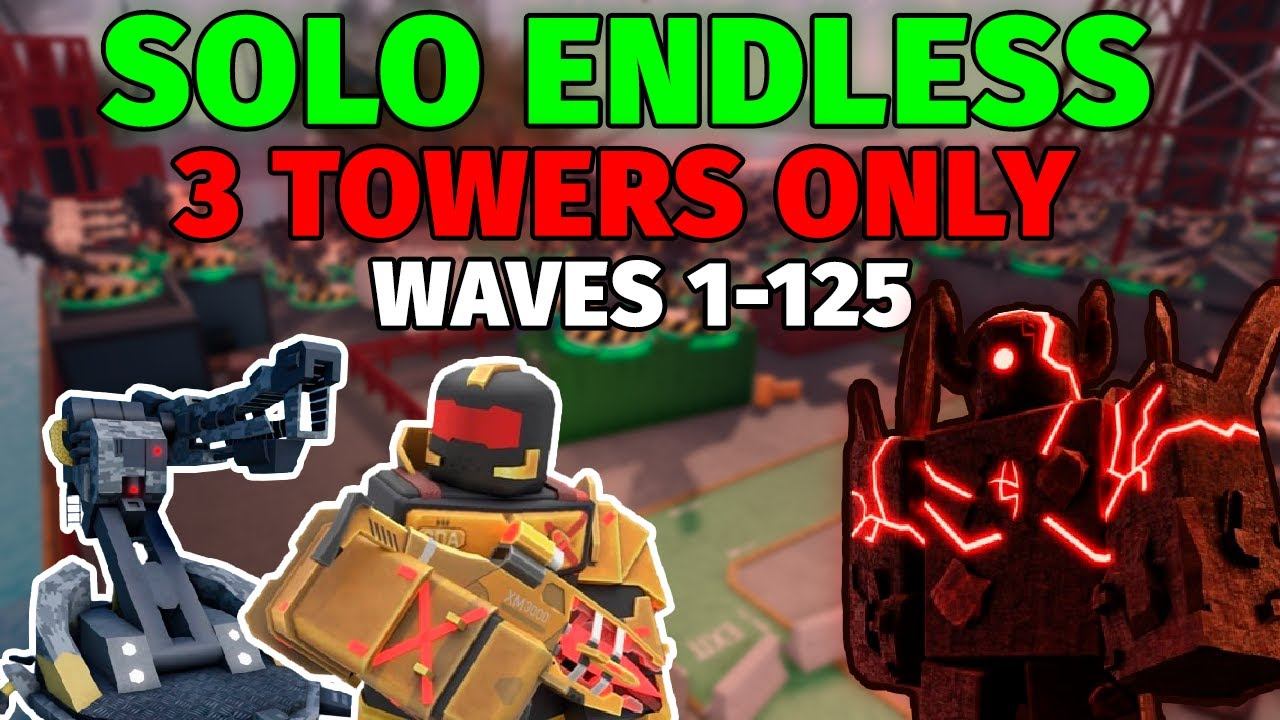 Solo Endless Mode Waves 1 to 125 With Only Three Towers | Tower Defense X смотреть онлайн