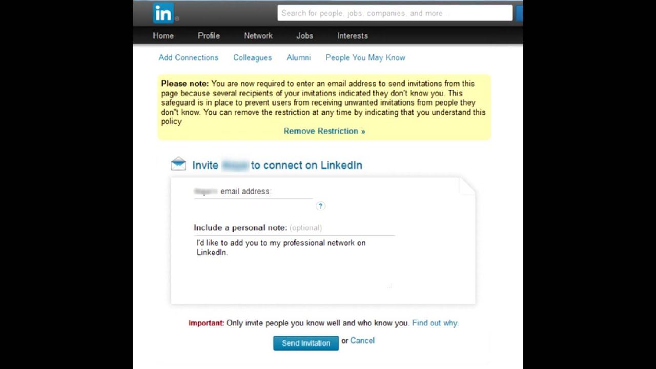 LinkedIn Invitation Restriction смотреть онлайн