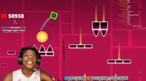 ISHOWSPEED PLAYS GEOMETRY DASH (RAGES) 🤣...