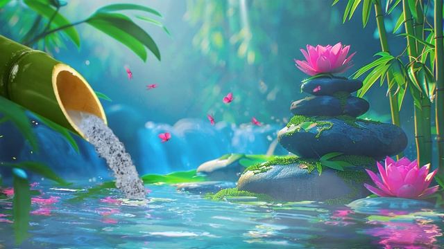 Piano Relaxing Music, Beautiful Peaceful, Zen Music, Nature Sounds, Bamboo Water Sounds смотреть онлайн