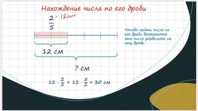 Как найти число по его дроби ? смотреть онлайн