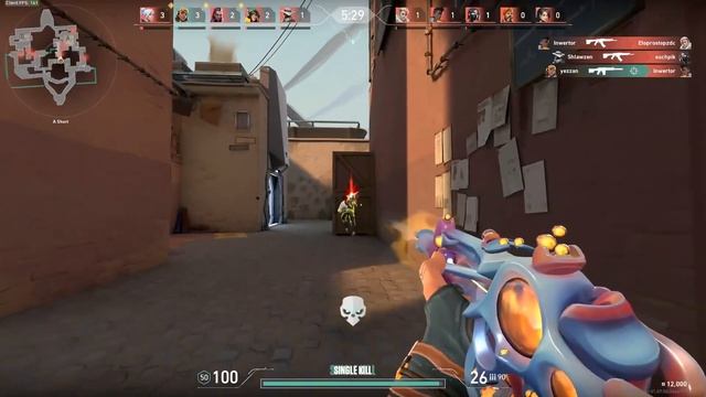 BLUE SPLINE PHANTOM SKIN GAMEPLAY (LEVEL 4) - VALORANT SPLINE SKINS смотреть онлайн
