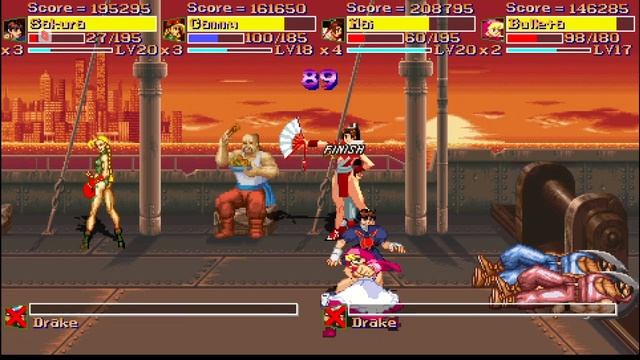 Final Fight LNS Ultimate 4 - MUSOU Mode - 4 players online com Discord смотреть онлайн