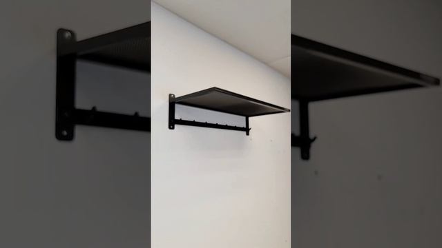 ВЕШАЛКА НАСТЕННАЯ С ПОЛКОЙ ИЗ МЕТАЛЛА SPACY, ЧЕРНАЯ смотреть онлайн