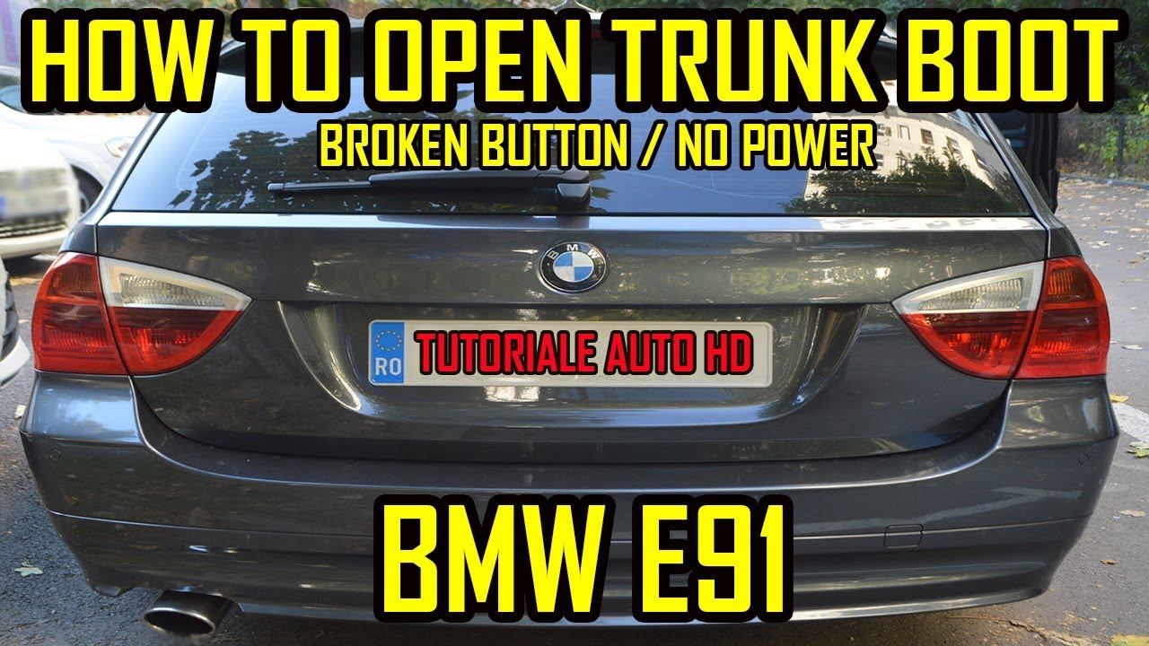 BMW E91 How To Open Boot Trunk with No Power / Broken Button Switch смотреть онлайн