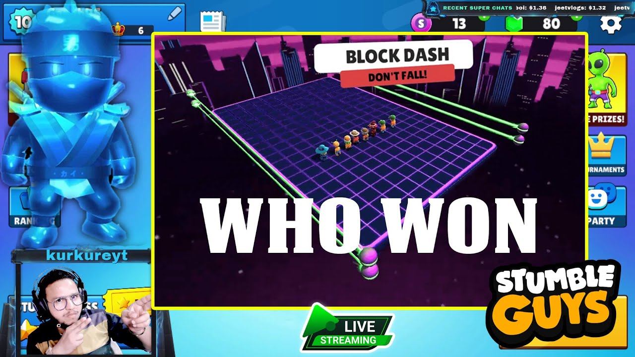Unlimited BLOCK DASH 🔴| Love For 10k 💓| Stumble Guys | #stumbleguys