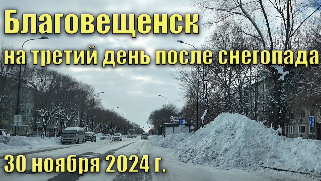 Благовещенск на третий день после снегопада. 30 ноября 2024 года смотреть онлайн