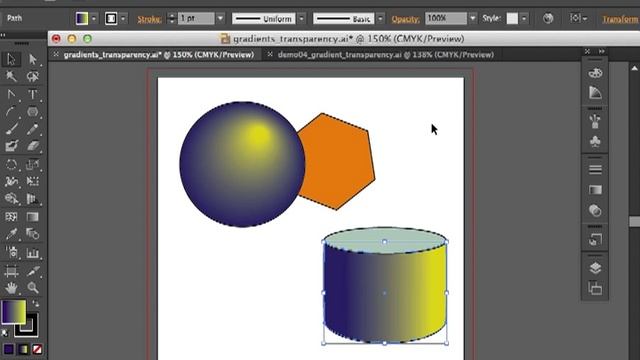 Adobe Illustrator CS6 Gradients and Transparency смотреть онлайн
