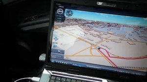 GPS навигатор на ноутбуке.