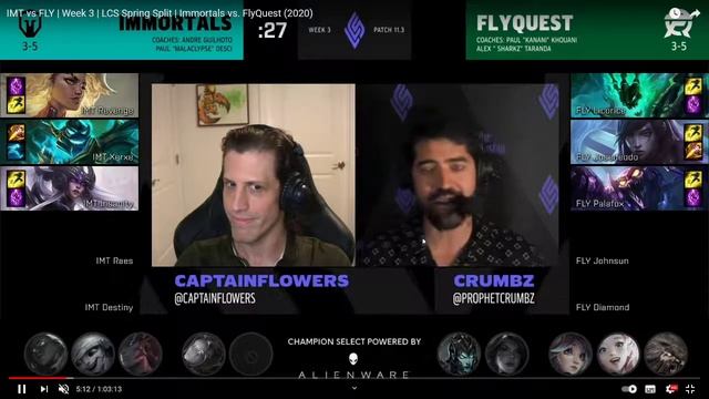 IMMORTALS VS FLYQUEST Draft Review LCS смотреть онлайн