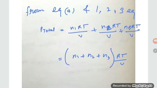 Derivation of Dalton's law of partial pressure смотреть онлайн