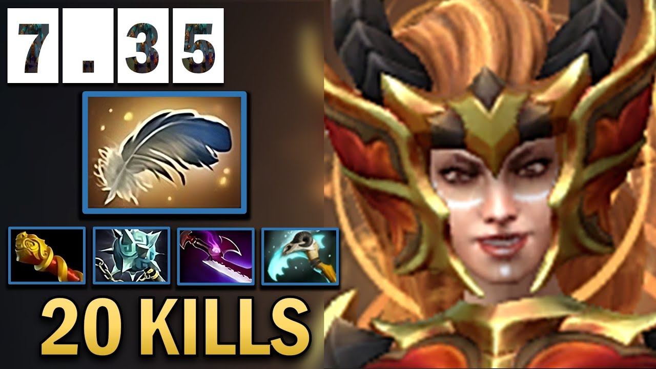 Lina Dota 2 7.35 Gameplay with 21 Kills - Aviana's Feather смотреть онлайн