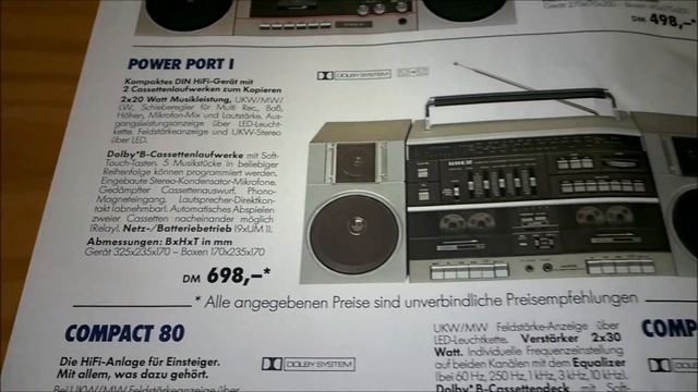 UHER Power Port 1 Vintage Boombox Ghettoblaster From 1983
