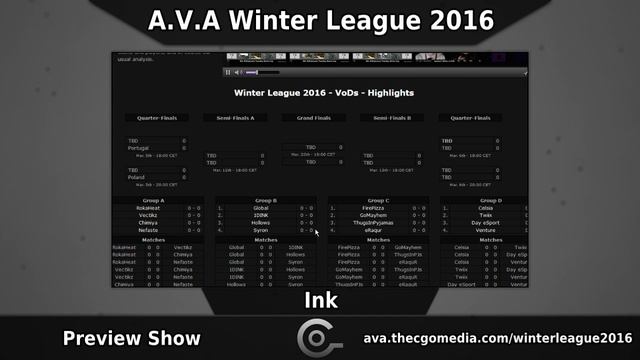 CGO AVA - ESL Winter League 2016 Preview Show смотреть онлайн