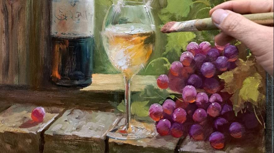 Натюрморт .Живопись маслом смотреть онлайн