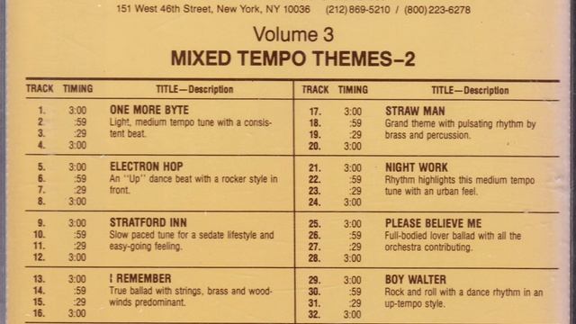 Walter Murphy - Valentino PML Vol 3 "Mixed Tempo Themes-2" (1988, Library) смотреть онлайн