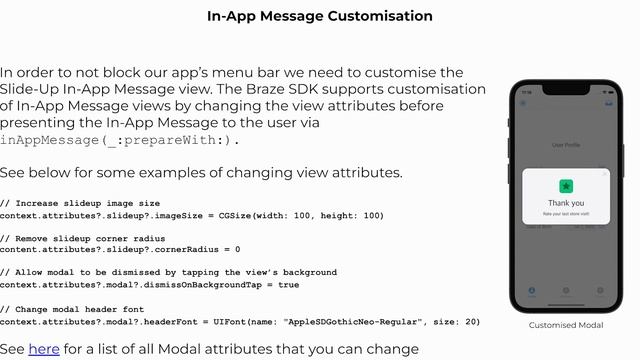 Braze iOS SDK Integration Part 3: In-app Message Implementation смотреть онлайн