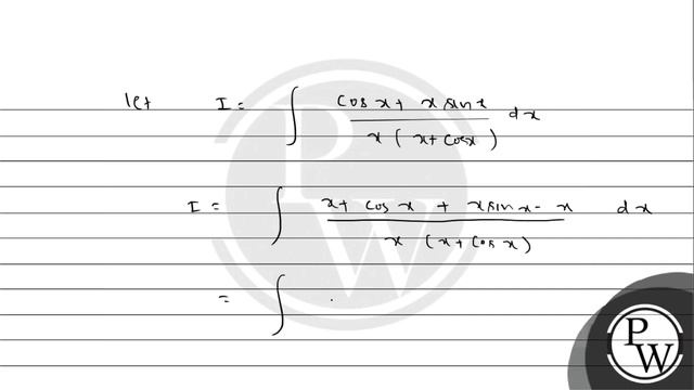 The value of \( \int \frac{\cos x+x \sin x}{x(x+\cos x)} \cdot d x \)
(a) \( \ln |x|-\ln |x+\cos... смотреть онлайн