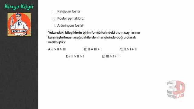 TYT Kimya Soru Bankası Bölüm 3 Test 8 смотреть онлайн