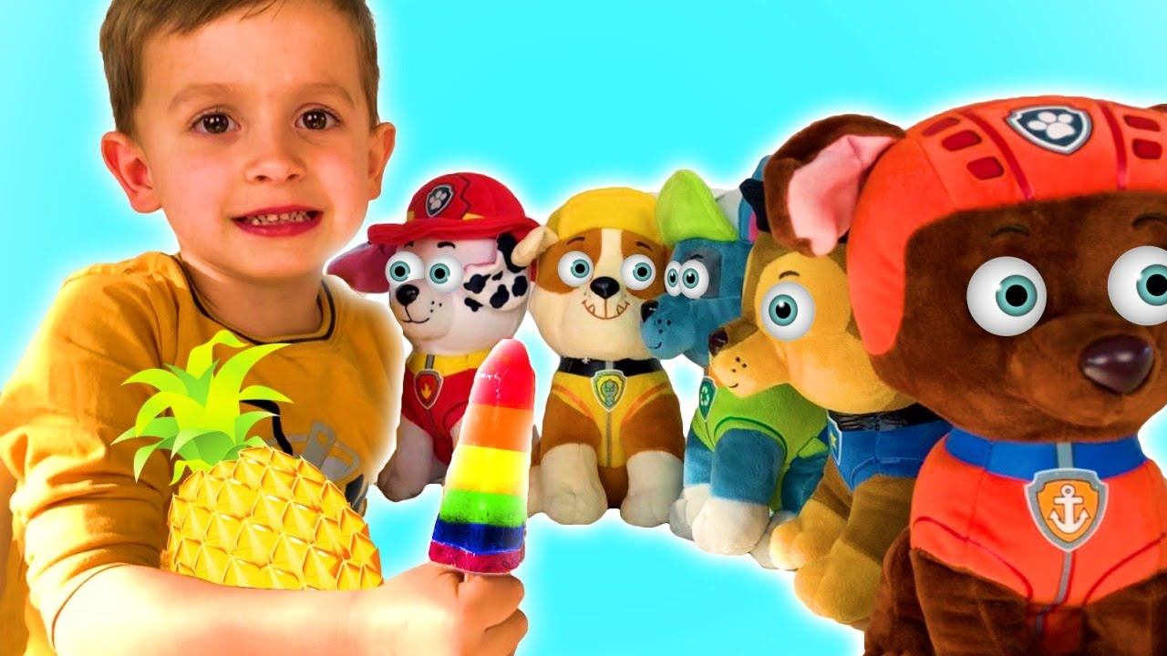 Радужное мороженое с Щенячим Патрулем| Rainbow fruit popsicles with Paw Patrol смотреть онлайн