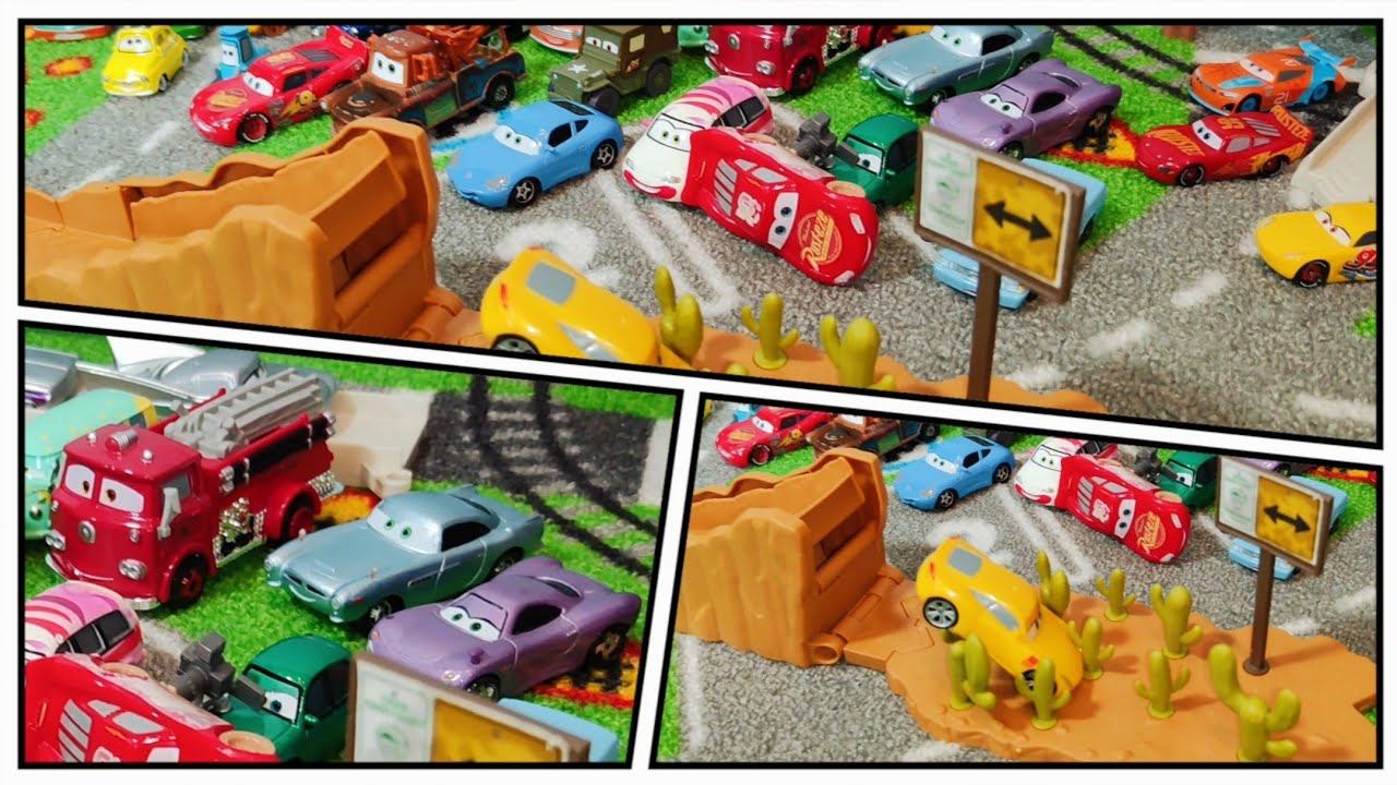 Disney Pixar Cars, Radiator Springs track, Lightning McQueen, Tow Mater, Sally, Cruz Ramirez смотреть онлайн