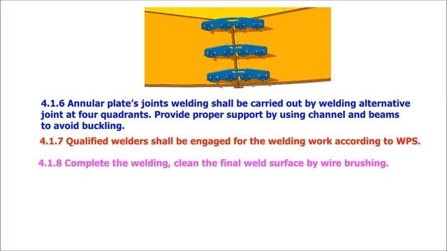 API 650 Erection procedure annular and bottom plate. смотреть онлайн