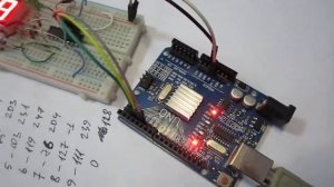 Пробный запуск семисегментного индикатора с помощью микросхемы 74HC595N на Arduino