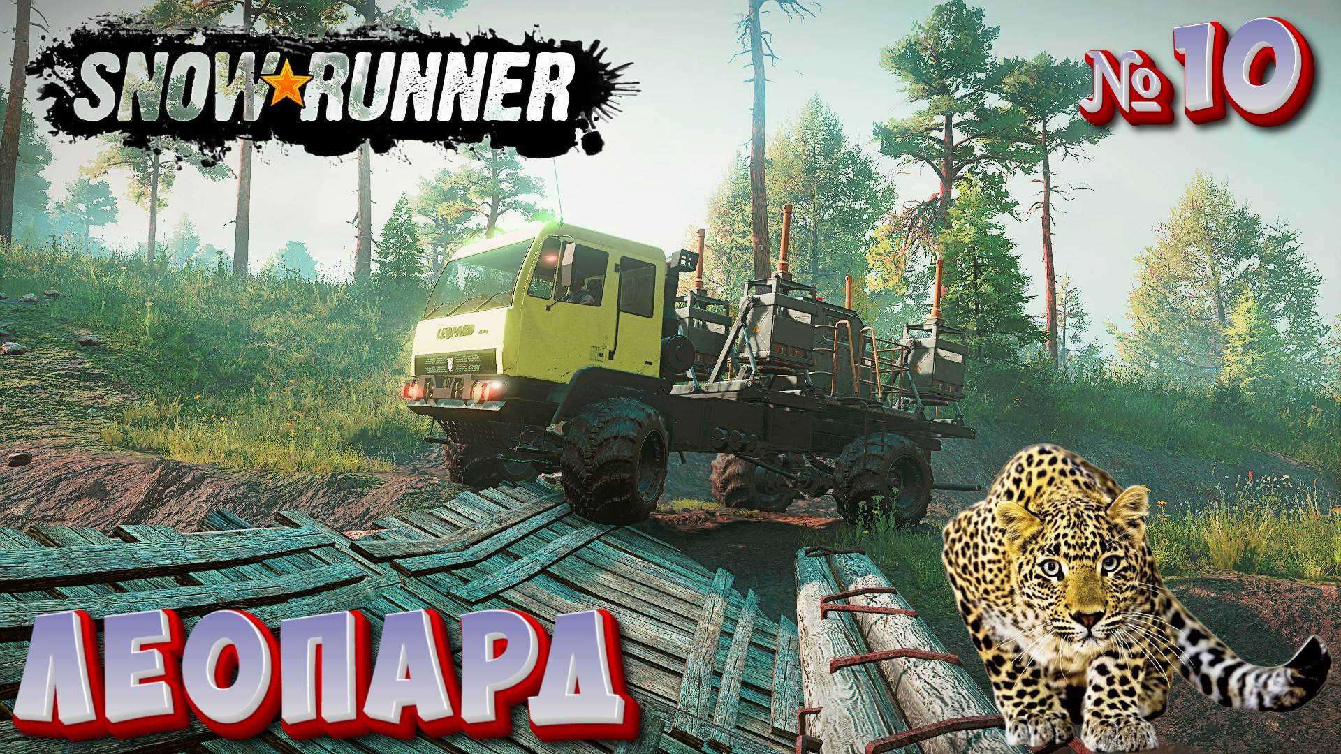 ЛЕОПАРД ВЫХОДИТ НА ОХОТУ SNOW RUNNER смотреть онлайн