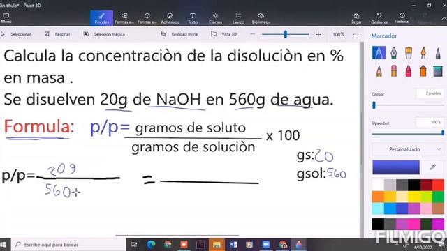 Calcula la concentración de la disolución en % en masa.-Se disuelven 20g de NaOH en 560g de agua. смотреть онлайн