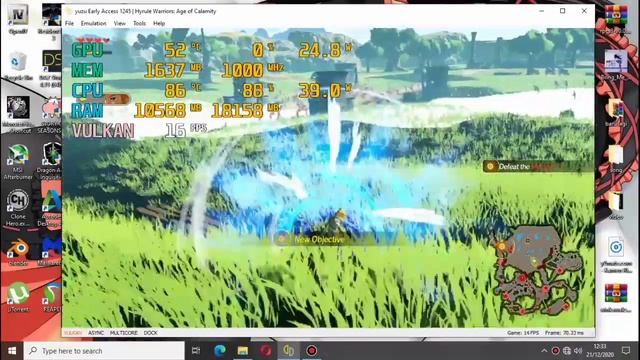 Yuzu Early Access 1246 Hyrule Warrior Age of Calamity test Benchmark Vulkan RX570 смотреть онлайн