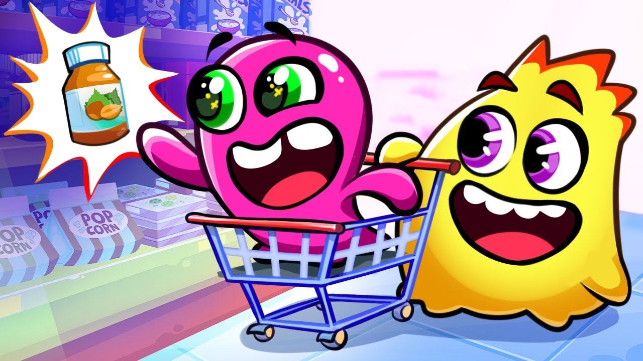 Grocery Store Song 🛒 | Funny Kids Songs | Compilation of funny songs for kids смотреть онлайн