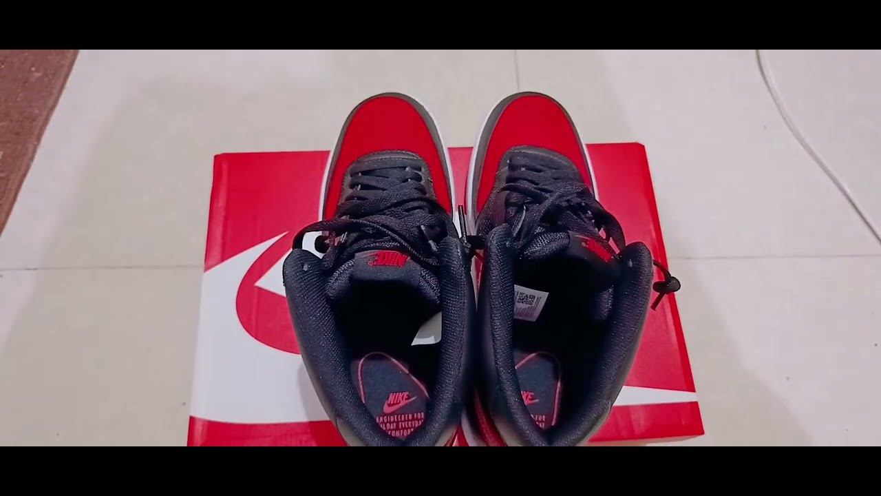 Unboxing Nike Court Vision Mid Black/University Red-White смотреть онлайн