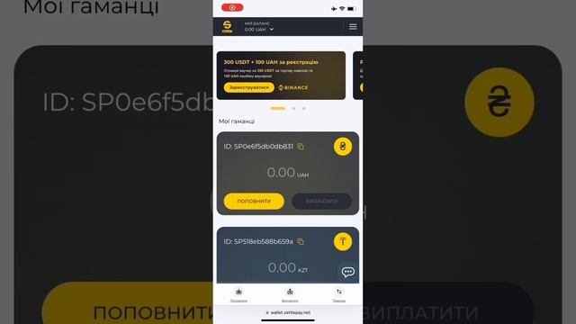 SettlePay & BINANCE | РЕГІСТРАЦІЯ | ПОПОВНЕННЯ | ВИВЕДЕННЯ смотреть онлайн
