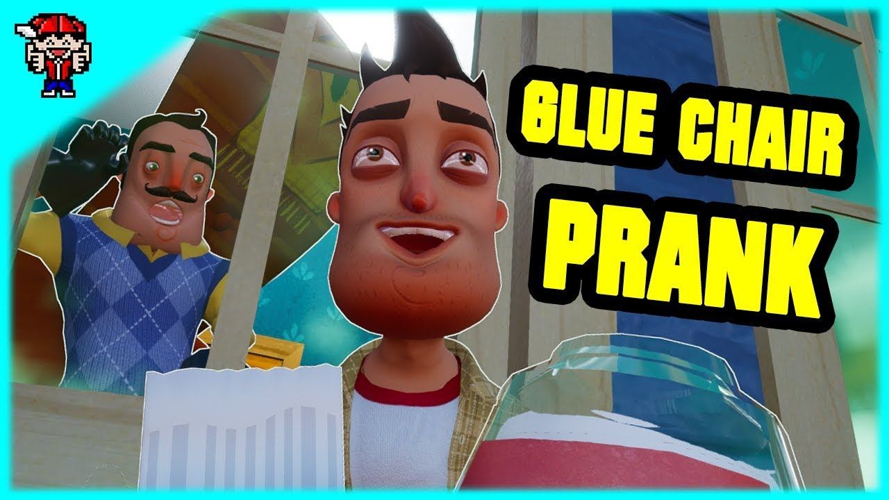 GLUE CHAIR PRANK | Hello Neighbor Funny Short Film смотреть онлайн