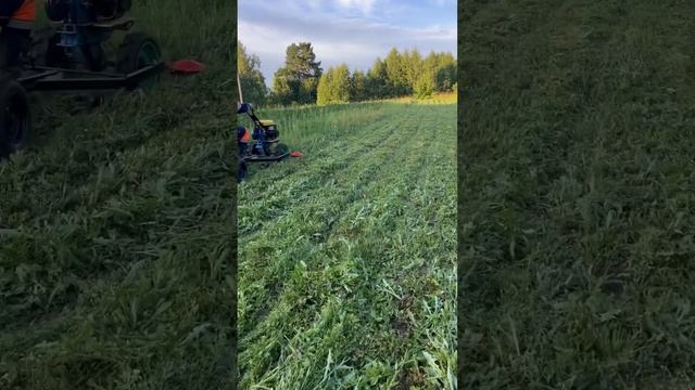 Мотоблок Каскад: Косилка с адаптером. смотреть онлайн