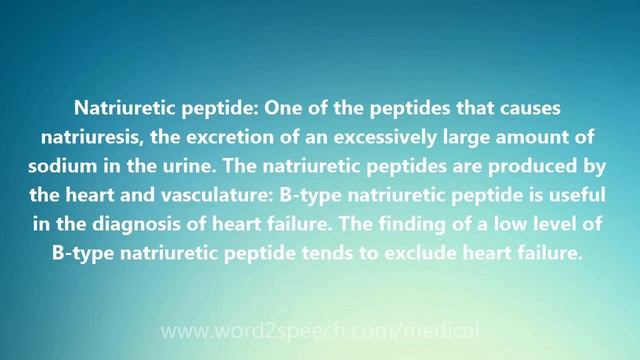 Natriuretic peptide - Medical Meaning and Pronunciation смотреть онлайн