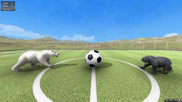 Polar Bear and Grizzly Bear Are Playing Football Match // Beast Battle Simulator (Tiny Dinosaur) смотреть онлайн