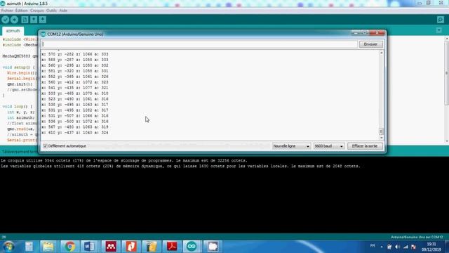 Arduino uno avec l’accéléromètre GY-271 смотреть онлайн