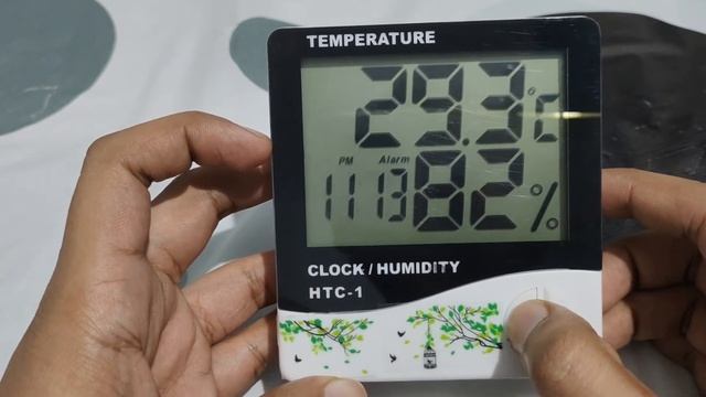 HTC-1 Temperature Clock Humidity Alarm Setting Demo смотреть онлайн