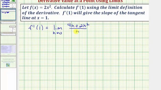 Ex : Determine The Value of a Derivative using the Limit Definition (Quadratic) смотреть онлайн