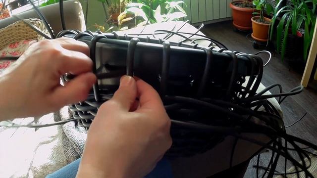 Rattan Planters With Wooden Legs