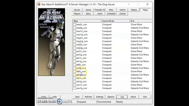 PS2 Star Wars Battlefront 2 Server Manager смотреть онлайн