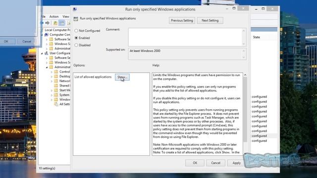 Allow Windows to Run Specified Programs Only смотреть онлайн