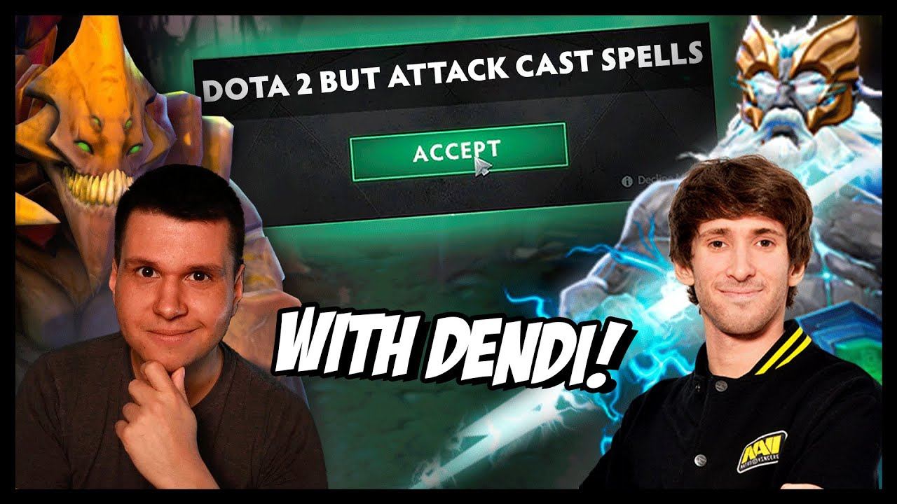 Dota 2 But Attacks Cast Spells With Dendi! смотреть онлайн