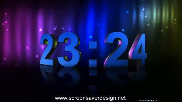 Очень красивые 3D цифровые часы - Digital Clock 3D Screensaver смотреть онлайн
