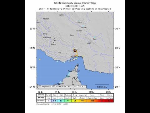 Iran Strong M6.3 Earthquake! Large Quake Swarm in Area of Yellowcake Plant & Uranium Mine on Fault! смотреть онлайн