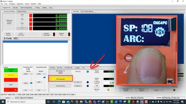 CNC4pc Plasma Torch Height Control (THC) Mach4 Testing смотреть онлайн