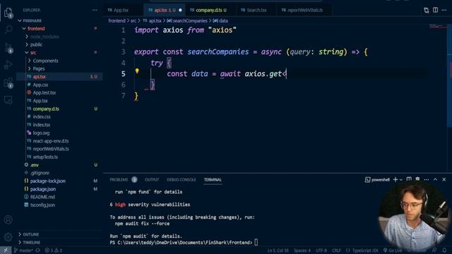 React Typescript 2023 - 7. Financial Modeling Prep API смотреть онлайн